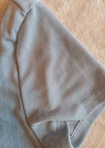H&amp;M One Shoulder Draw String Sky Blue Top
