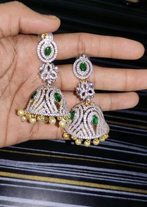 ONE GRAM GOLD White Stones Buttas..