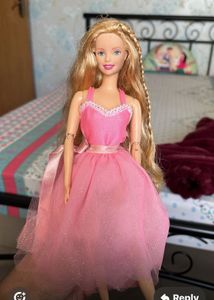 princess Barbie Doll in Pink Dress