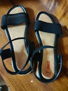 Black Ankle Strap Sandals