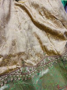 Orange Embroidered Blousewith Lehanga