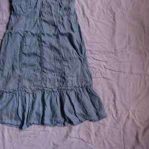 Y2k Denim European Vintage Pinterest Blue Dress
