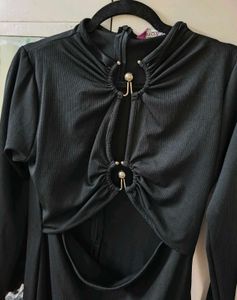 Chic Black Gold Classy Dress