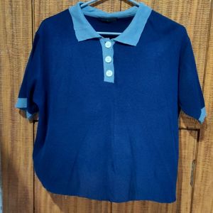 KNITPIA Navy Blue Women Top