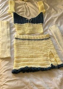 Crochet Top &amp; Skirt Set
