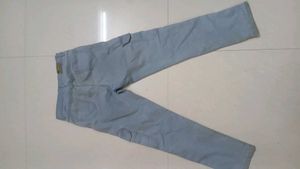 Light Blue Denim Cargo