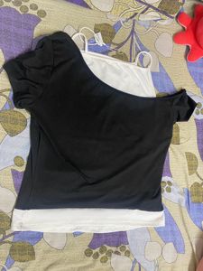 Off Shoulder T Shirt (black)