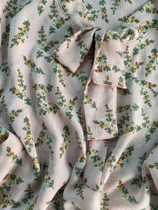 Floral Print Tie Neck Blouse