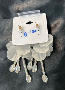 brand new Floral Drop Earrings - Elegant White