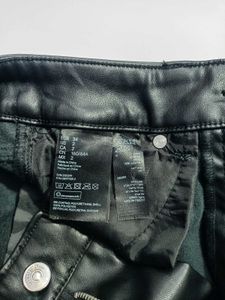 H&amp;M Black Leather Pants Sz  26-28 Excellent