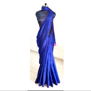Blue Sana Silk Saree