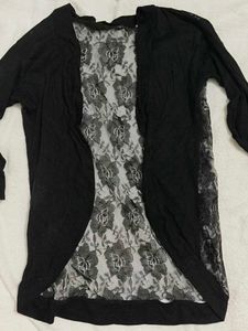 Elegant Black Floral Lace Top