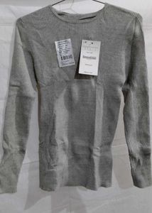 Gray Knit Top