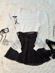 White Lace Detail Top