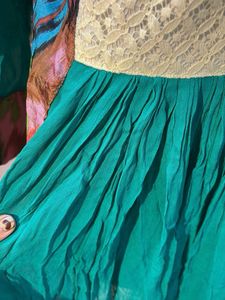 Pure Gorgette Colorful Ethnic Kurta