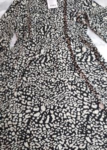 Black Zebra Printed Dress For Women