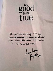 Fiction/Romance Book “too good to Be true”