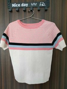 Pink White Top