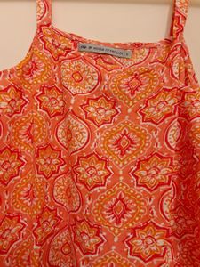House Of Pataudi Pink &amp; Red Kurta