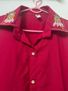 Rayon Cotton Pink Cord Set
