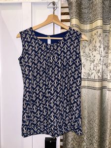 Patterned Sleeveless Top