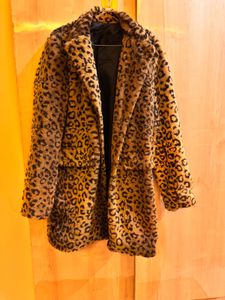 Leopard Print Branded Coat