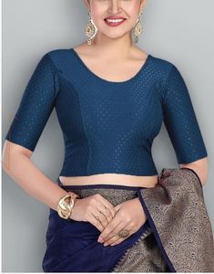 Never used Blue Stretchable Blouse Size
