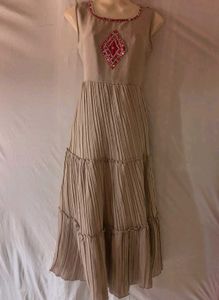 Beautiful Grey &amp; Pink Anarkali Kurti