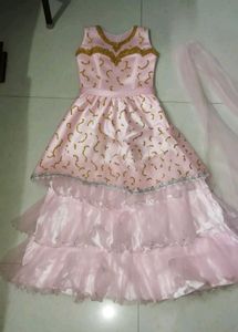 Pink Layered Skirt top