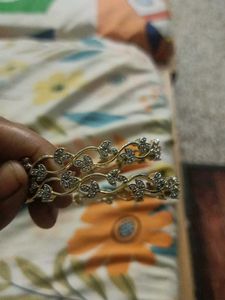 Floral Diamond Bangle Set