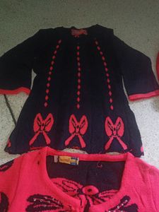 Beby Girls Wool Dress Top,Koti,Pant,.3set.