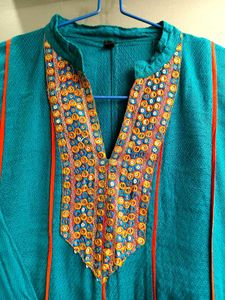 Sea Green A Line Kurta
