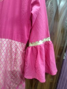 Pink Golden Wedding Gown