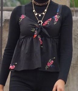 Floral Tie-Front Cami Top