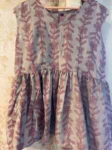 Brand New Floral Print Short Kurti, Bust- 34Cotton
