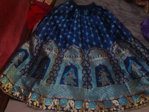 Royal Blue Embroidered Lehenga