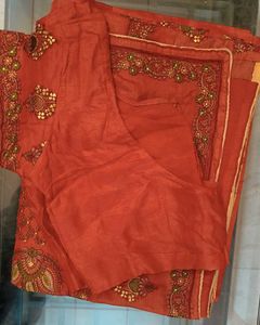 TUSSAR SILK DESIGNER SAREE WITH BLOUSE