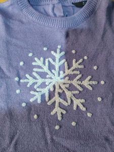 Cute Purple Snowflake Sweater