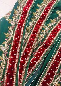 Full Zari Work Bride Saree Hand Made Without Damag