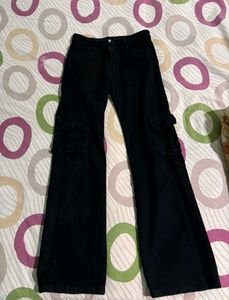 Black Cargo Jeans