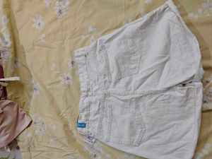 White Denim Shorts - New with Tags