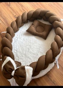 Baby Nest Bed Braided Brown Newborn