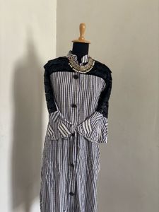 Striped Lace Kurti