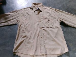 Vintage Style Tan Button-Down Shirt