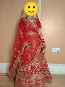 Red Embroidered Lehenga Choli
