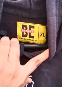 ❗price DrOP❗Korean Heart Black Crop Hoodie By BE S