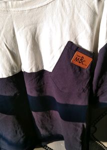 Blue &amp; White Oversized T-shirt