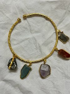 18K Gold Plated natural stone bracelet