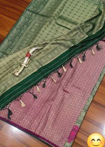 Elegant Green Banarasi Silk Saree