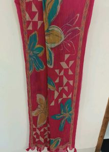 Floral Pink Print Dupatta